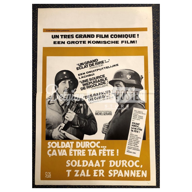 Soldat Duroc, Ca Va Etre Ta Fete - Belgian Movie Poster Store