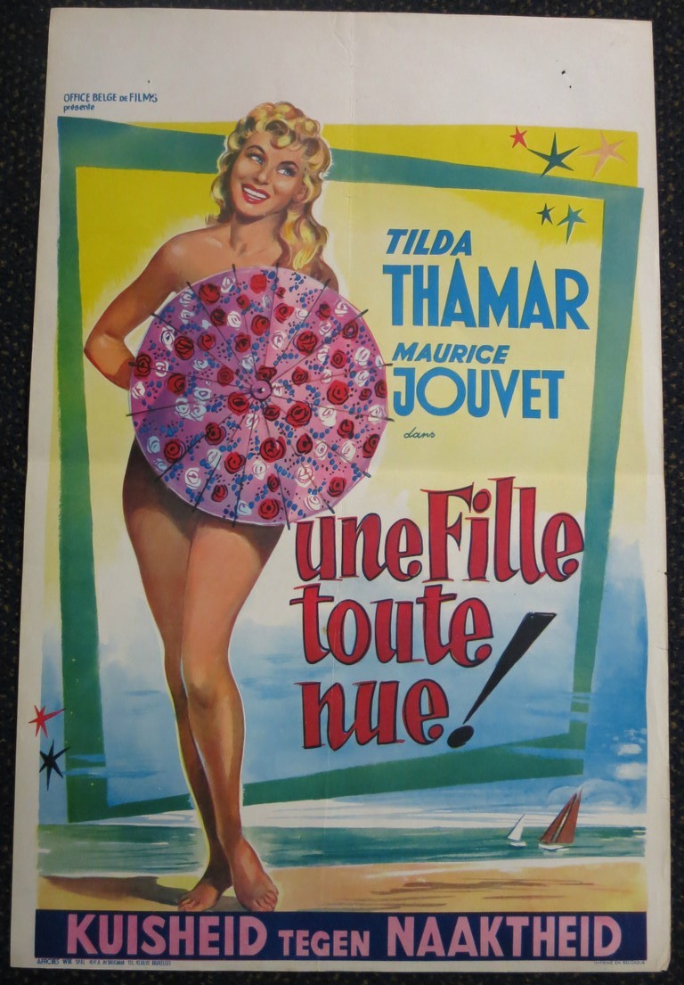 FILLE TOUTE NUE - Belgian Movie Poster Store