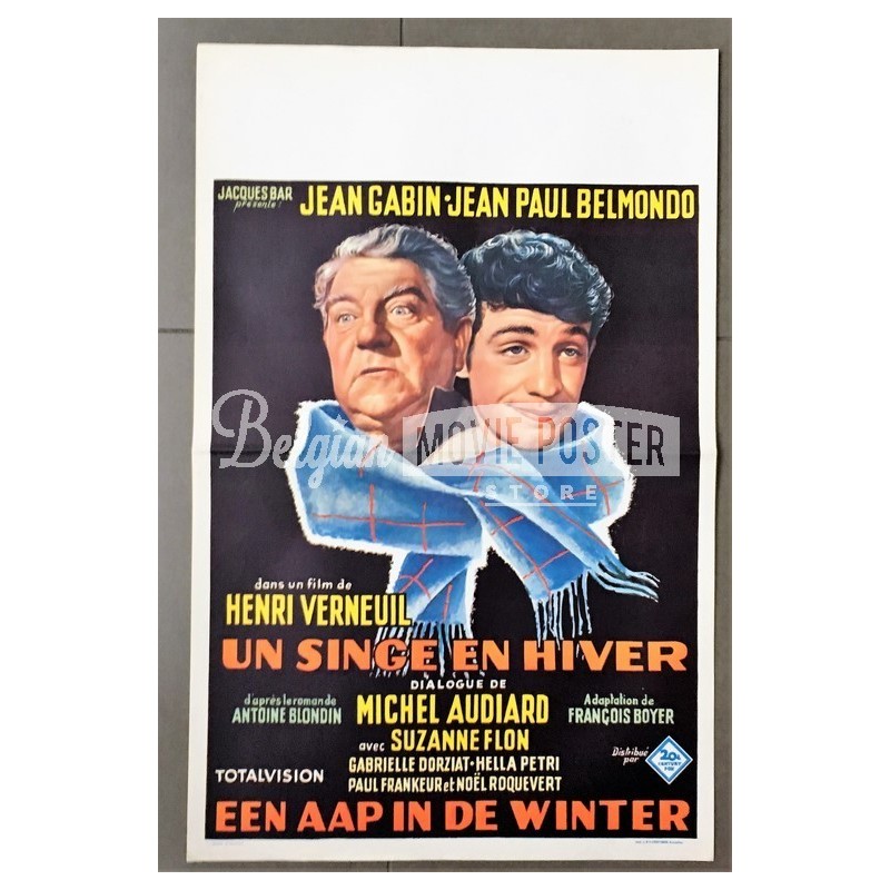 Un Singe En Hiver Film Complet Streaming Gratuit SINGE EN HIVER - Belgian Movie Poster Store